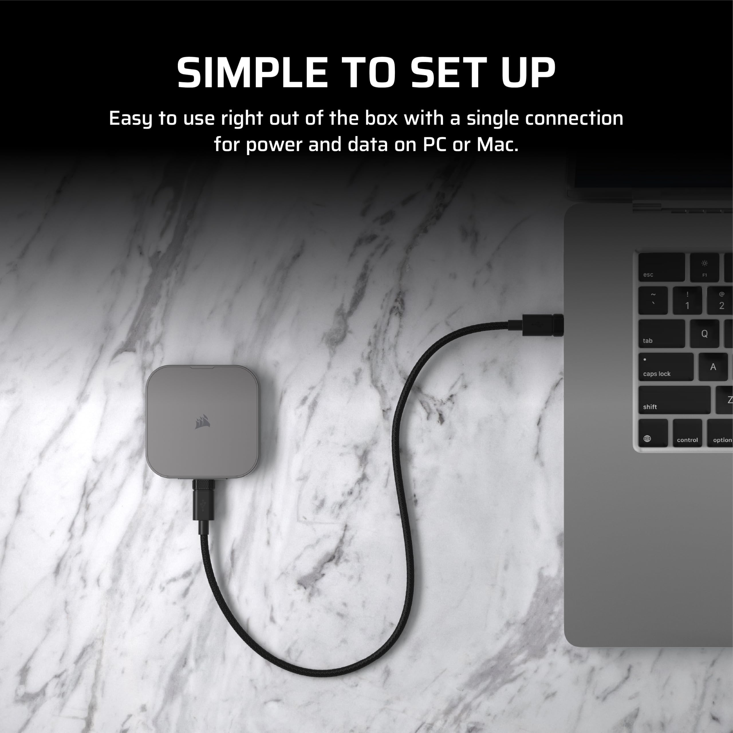 CORSAIR（コルセア）の「EX400U ポータブルSSD」 Amazon.com: Corsair EX400U 2TB USB4 Portable External Type-C